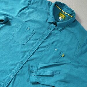 Marsh Wear Cordie Shirt Mens 2XL Harbor Blue Performance Long Sleeve Ride Tide
